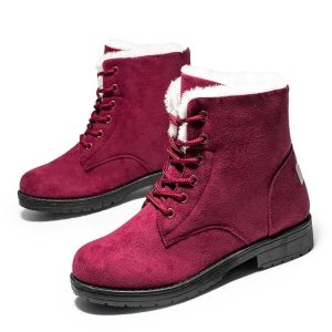 Après-ski femme bottines fourrées à lacets