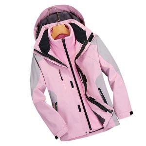 Manteau ski femme avec doublure polaire détachable