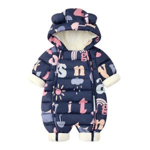 Combinaison de ski bébé confortable à motifs