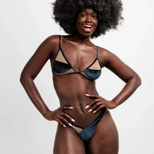 Taeda Triangle Noir Mesh Nude