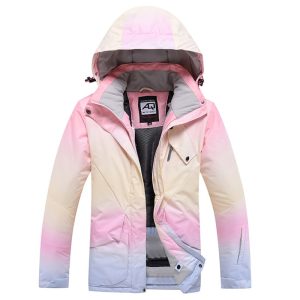 Veste de ski femme coupe-vent multicolore