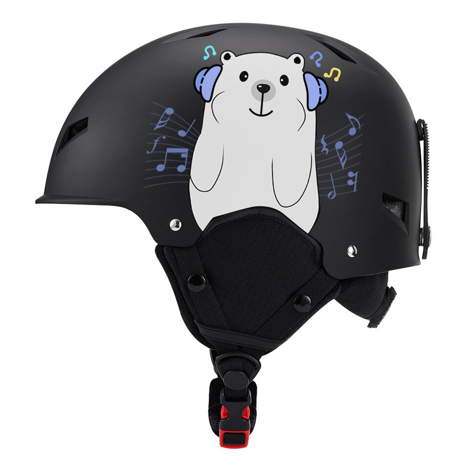 Casque ski enfant avec ourson mignon