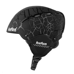 Casque ski enfant noir style craquelé