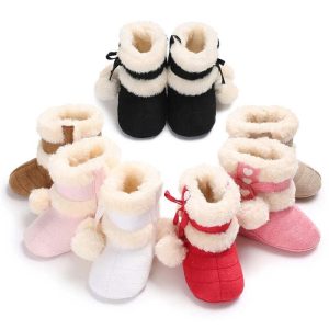 Après-ski enfant bottines bébé à pompons