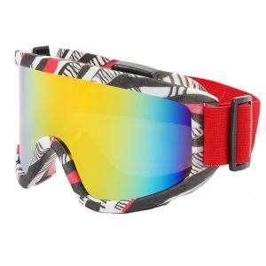 Lunette de ski multicolore anti-buée