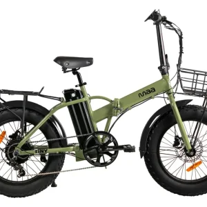 Tiny -vert militaire et noir -fat bike pliant électrique MAA BIKES