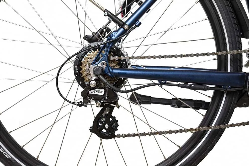 VTC Électrique Bicyklet Joseph Shimano Altus 7V 417 Wh 700 mm Bleu – Image 4