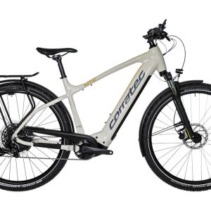 VTC Électrique Corratec E-Power MTC 12S Gent Sram SX Eagle 12V 625 Wh 29&Prime; Beige Gris 2023