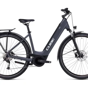 VTC Électrique Cube Touring Hybrid One 625 Easy Entry Shimano Alivio 9V 625 Wh 700 mm Gris 2023