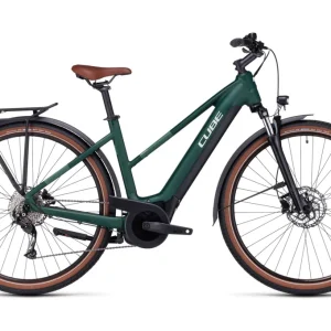 VTC Électrique Cube Touring Hybrid One 625 Trapeze Shimano Alivio 9V 625 Wh 700 mm Vert Dark 2023