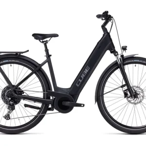 VTC Électrique Cube Touring Hybrid Pro 500 Easy Entry Shimano Deore 11V 500 Wh 700 mm Noir 2023