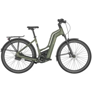 VTC Électrique Femme Bergamont E-HORIZON PREMIUM PRO BELT AMSTERDAM – 2023 – shiny khaki green