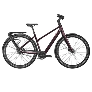 VTC Électrique Femme Bergamont – E-VITESS EXPERT LADY – 2023 – shiny cassis red