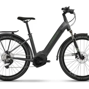 VTC Électrique Haibike Trekking 7 Low Shimano Deore 11V 630 Wh 27.5 » Gris Anthracite Olive 2023