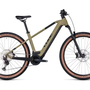 VTT Électrique Semi-Rigide Cube Reaction Hybrid Race 625 Shimano Deore/XT 12V 625 Wh 29 » Vert Olive 2023