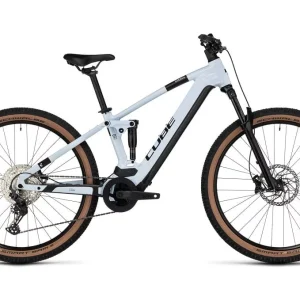 VTT Électrique Tout-Suspendu Cube Stereo Hybrid 120 Pro 625 Shimano Deore 12V 625 Wh 29 » Blanc Flash 2023