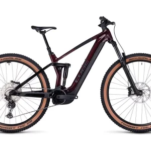 VTT Électrique Tout-Suspendu Cube Stereo Hybrid 140 HPC Race 625 Shimano Deore/XT 12V 625 Wh 27.5 » Rouge Liquid 2023