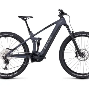 VTT Électrique Tout-Suspendu Cube Stereo Hybrid 140 HPC Race 750 Shimano Deore/XT 12V 750 Wh 29 » Gris Chrome 2023