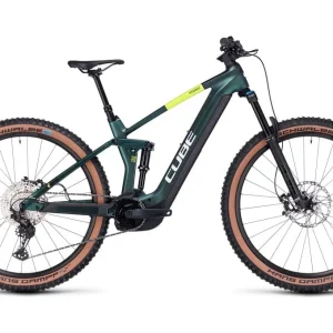 VTT Électrique Tout-Suspendu Cube Stereo Hybrid 140 HPC SLX 750 Shimano Deore/XT 12V 750 Wh 27.5 » Vert Goblin 2023