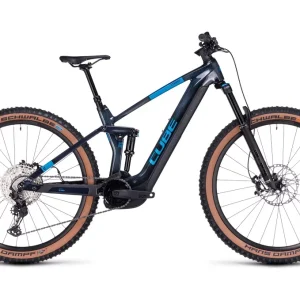 VTT Électrique Tout-Suspendu Cube Stereo Hybrid 140 HPC SLX 750 Shimano Deore/XT 12V 750 Wh 29 » Bleu Liquid 2023