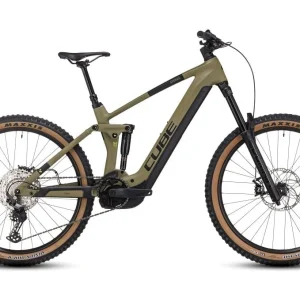 VTT Électrique Tout-Suspendu Cube Stereo Hybrid 160 HPC Race 750 27.5 Shimano Deore 12V 750 Wh 27.5 » Vert Olive 2023