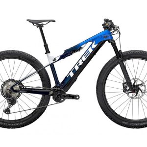 VTT Électrique Tout-Suspendu Trek E-Caliber 9.8 Shimano XT 12V 250 Wh 29 » Gloss Alpine Navy Smoke 2022