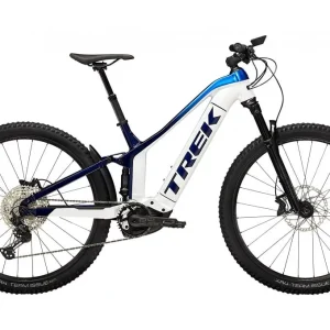 VTT Électrique Tout-Suspendu Trek Powerfly FS 7 Shimano SLX XT 12V 625 Wh 27.5 » Blanc / Bleu Alpine 2023