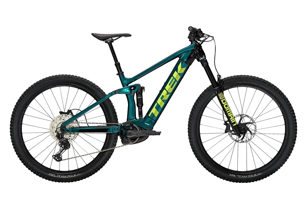 VTT Électrique Tout-Suspendu Trek Rail 7 Shimano SLX XT 12V 625 Wh 29 » Aquatic / Noir 2023