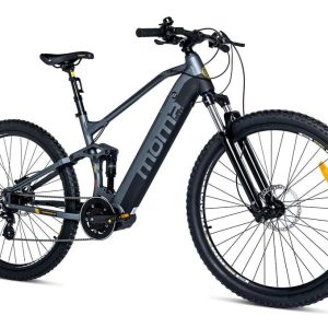 VTT Electrique Semi-Rigide Moma Bikes E-MTB 27.5&Prime; Shimano Altus 8V Gris