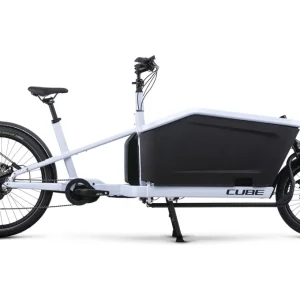 Vélo Cargo Électrique Cube Cargo Sport Dual Hybrid 1000 Shimano Deore 10V 1000 Wh 20/27.5 » Blanc Flash 2023