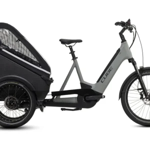 Vélo Cargo Triporteur Électrique Cube Trike Family Hybrid 750 Enviolo Cargo 750 Wh 24/20 » Gris Vert Swamp 2023