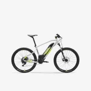 Vélo VTT électrique semi-rigide 27.5&Prime; Rockrider e-ST 520 gris