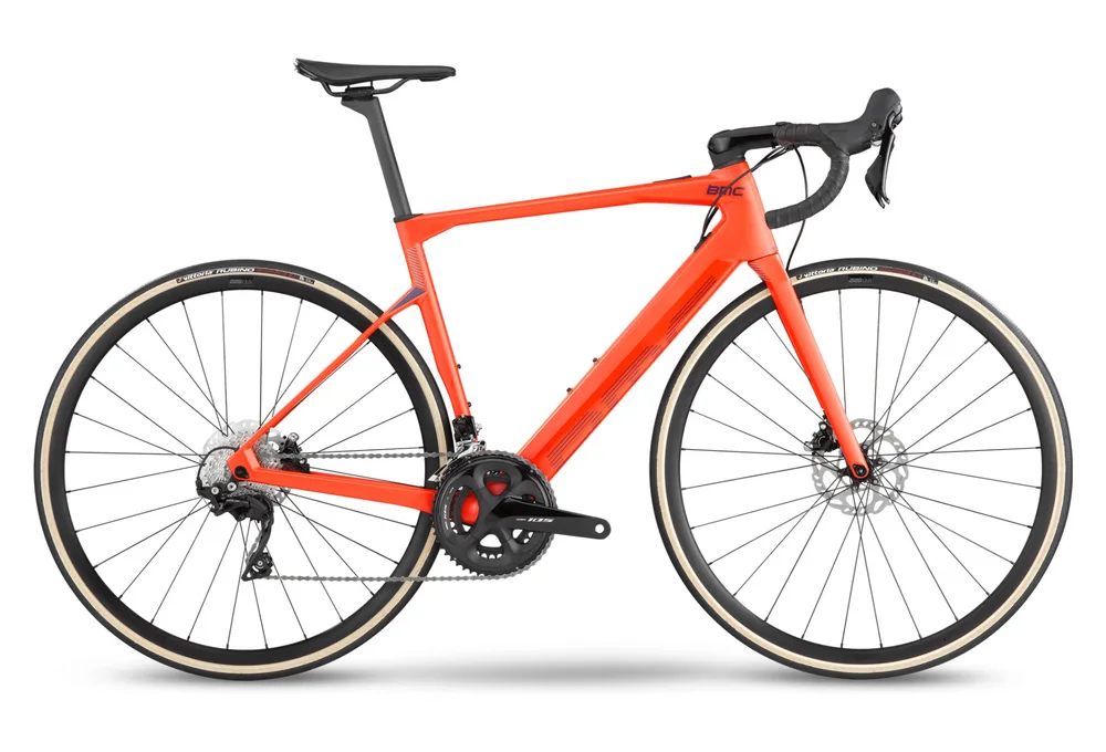 Vélo de Route Électrique BMC Roadmachine AMP Three Shimano 105 11V 350 Wh 700 mm Rouge 2023