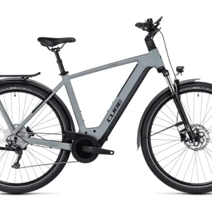 Vélo de Ville Électrique Cube Kathmandu Hybrid One 625 Shimano Deore 10V 625 Wh 700 mm Gris Vert Swamp 2023