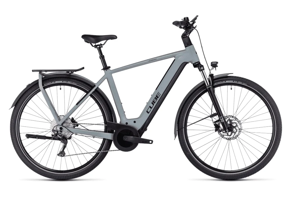 Vélo de Ville Électrique Cube Kathmandu Hybrid One 750 Shimano Deore 10V 750 Wh 700 mm Gris Vert Swamp 2023