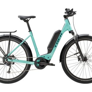 Vélo de Ville Électrique Trek Allant+ 5 Lowstep Shimano Altus 9V 725 Wh 650b Vert Sauge 2023