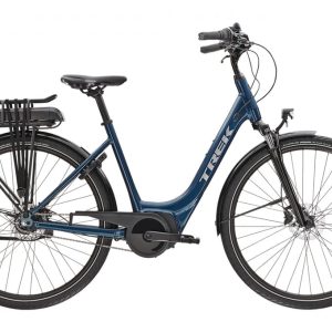 Vélo de Ville Électrique Trek District+ 1 Lowstep 300wh Shimano Nexus 7V Dark Aquatic 2022