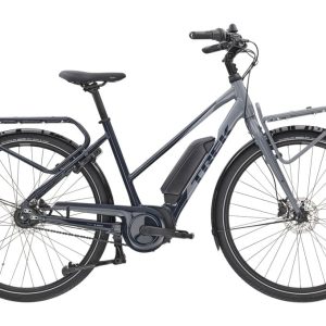 Vélo de Ville Électrique Trek District+ 2 Stagger Shimano Nexus 7V 400wh Bleu Marine / Gris 2023