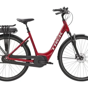 Vélo de Ville Électrique Trek District+ 4 Lowstep 300Wh Shimano Nexus 7V Rage Red 2022