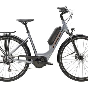 Vélo de Ville Électrique Trek Verve+ 1 Lowstep DT Shimano Tourney/Altus 8V 400 Wh Gris 2023