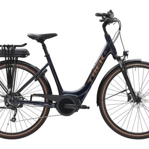 Vélo de Ville Électrique Trek Verve+ 2 Lowstep Shimano Acera/Altus 9V 400 Wh Bleu Foncé 2022