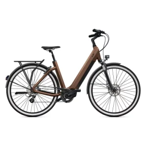 Vélo de ville électrique O2feel iSwan City Boost 6.1 marron