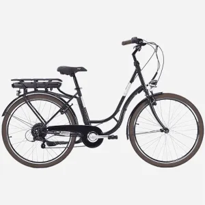 Vélo de ville électrique adulte E-City 50 MARRON NAKAMURA