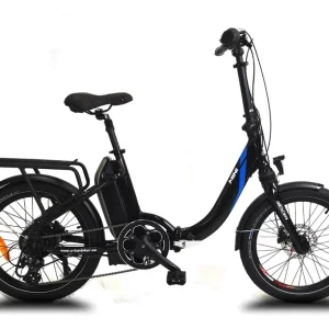 Vélo pliant électrique URBANBIKER MINI T 20&prime; Noir – Batterie 540Wh Moteur 250W / 155-175 cm