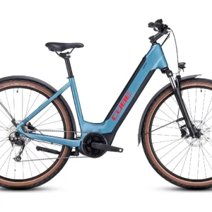 Vélos électriques Route & Gravel Cube Nuride Hybrid Performance 500 Allroad metalblue´n´red