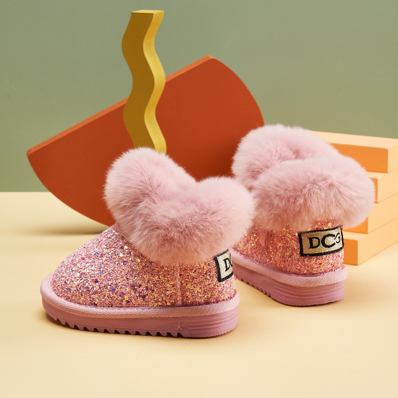 Après-ski enfant doublés à paillettes – Image 6