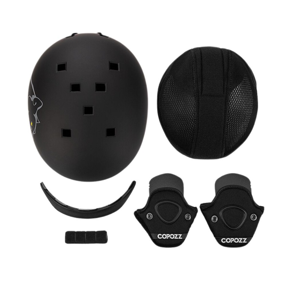 Casque ski enfant noir avec pingouin – Image 3