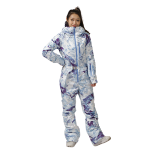 Combinaison de ski femme moderne à motifs colorés