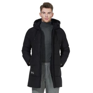 Manteau ski homme parka noire longue