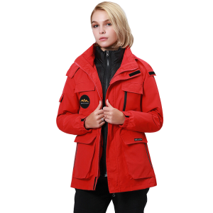 Veste ski femme parka à col zippé